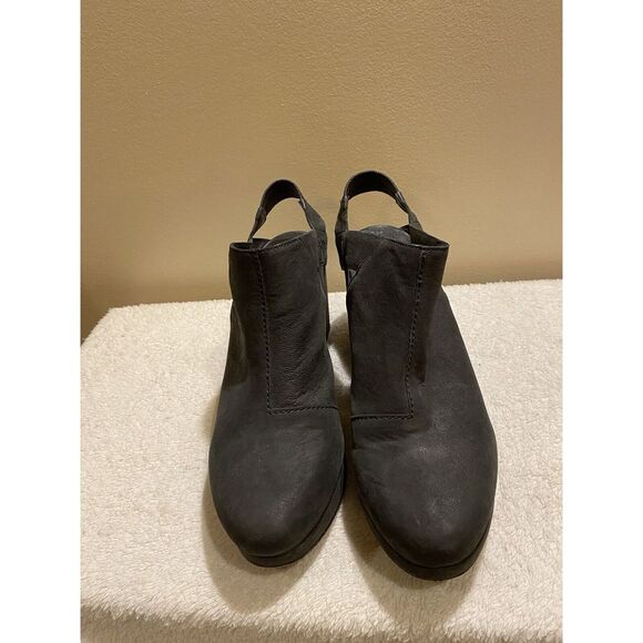 Eileen Fisher Womens Slip-On Cuban Heels Sling Back Booties Black Size 10 - Picture 3 of 7